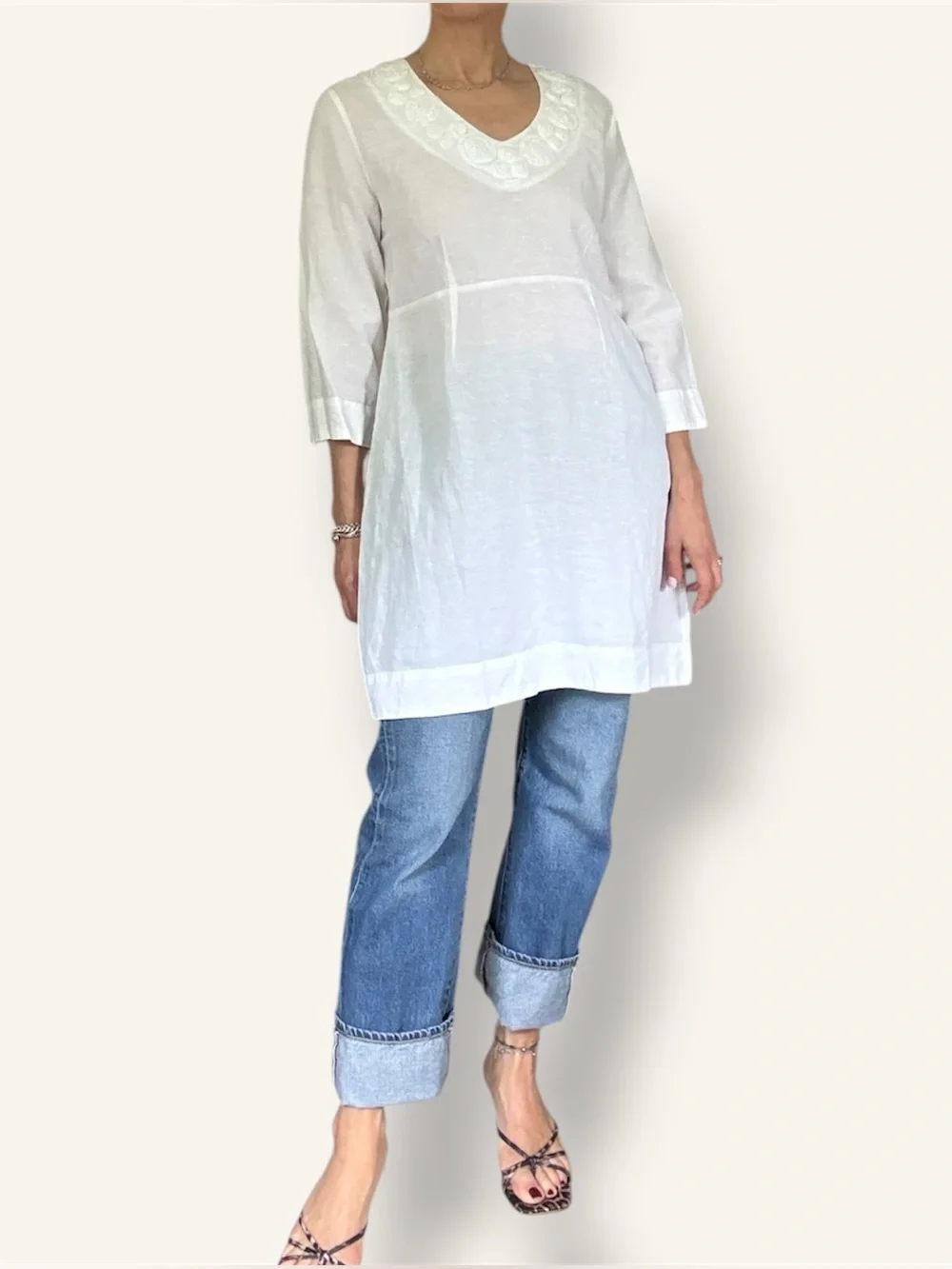 boden linen tunic dress Boden White Linen Smocked Off Shoulder Tunic Dress Minimalist Pockets US 4R